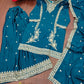 Embroidered Chinon Kurta Sharara Set