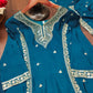 Embroidered Chinon Kurta Sharara Set