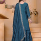 Embroidered Chinon Kurta Sharara Set