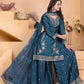 Embroidered Chinon Kurta Sharara Set