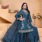 Embroidered Chinon Kurta Sharara Set