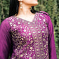 Embroidered Chinon Kurta Sharara Set
