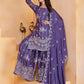 Embroidered Chinon Kurta Sharara Set