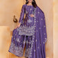 Embroidered Chinon Kurta Sharara Set