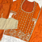 Embroidered Chinon Kurti Palazzo Set with Bustier for Wedding and Festive Wear