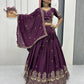 Embroidered Chinon Lehenga Choli Set