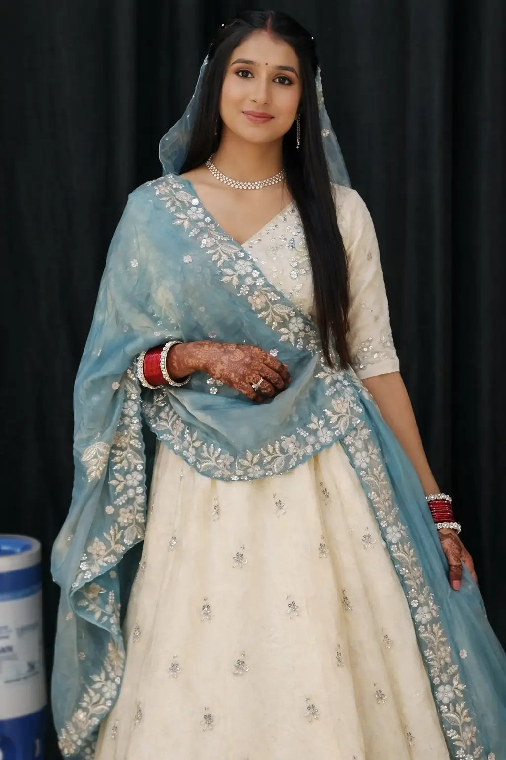 Embroidered Chinon Lehenga Choli Set