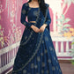 Embroidered Chinon Lehenga Choli Set with Dupatta