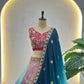 Embroidered Chinon Lehenga Choli with Dupatta for Wedding and Festive Wear
