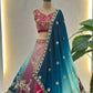 Embroidered Chinon Lehenga Choli with Dupatta for Wedding and Festive Wear