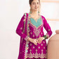 Embroidered Chinon Sharara Suit Set