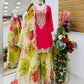 Embroidered Chinon Sharara Suit Set