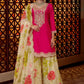 Embroidered Chinon Sharara Suit Set