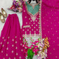Embroidered Chinon Sharara Suit Set