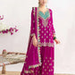 Embroidered Chinon Sharara Suit Set