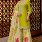 Embroidered Chinon Sharara Suit Set