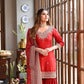 Embroidered Chinon Sharara Suit Set