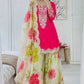 Embroidered Chinon Sharara Suit Set