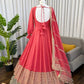Embroidered Chinon Silk Anarkali Gown Set
