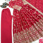 Embroidered Chinon Silk Anarkali Set