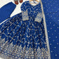 Embroidered Chinon Silk Anarkali Set