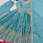 Embroidered Chinon Silk Anarkali Set