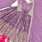 Embroidered Chinon Silk Anarkali Set