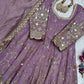 Embroidered Chinon Silk Anarkali Set