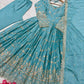Embroidered Chinon Silk Anarkali Set