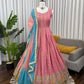 Embroidered Chinon Silk Anarkali Set with Dupatta