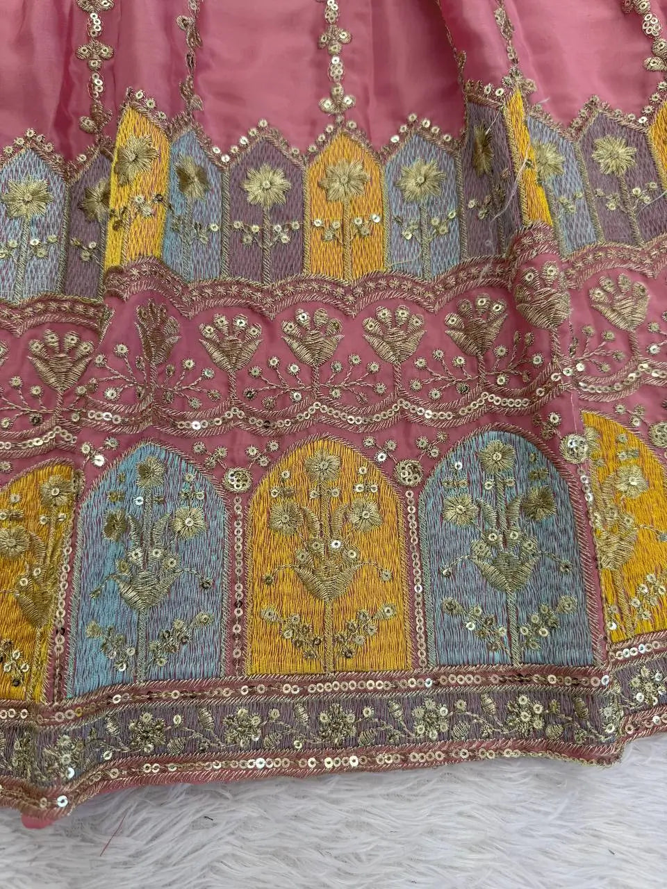 Embroidered Chinon Silk Anarkali Set with Dupatta