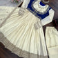 Embroidered Chinon Silk Anarkali Set with Koti, Pant and Dupatta