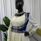 Embroidered Chinon Silk Anarkali Set with Koti, Pant and Dupatta