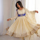 Embroidered Chinon Silk Anarkali Suit Set with Koti for Wedding and Festive Wear