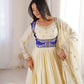 Embroidered Chinon Silk Anarkali Suit Set with Koti for Wedding and Festive Wear