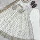 Embroidered Chinon Silk Gown Set
