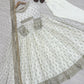 Embroidered Chinon Silk Gown Set