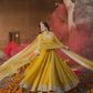 Embroidered Chinon Silk Gown Set
