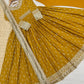Embroidered Chinon Silk Gown Set