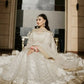 Embroidered Chinon Silk Gown Set