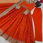 Embroidered Chinon Silk Gown Set