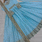 Embroidered Chinon Silk Gown Set