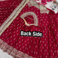 Embroidered Chinon Silk Gown Set