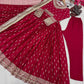 Embroidered Chinon Silk Gown Set