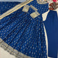 Embroidered Chinon Silk Gown Set