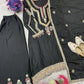 Embroidered Chinon Silk Kurti Palazzo Set with Dupatta