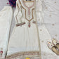 Embroidered Chinon Silk Kurti Palazzo Set with Dupatta