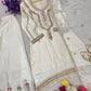 Embroidered Chinon Silk Kurti Palazzo Set with Dupatta