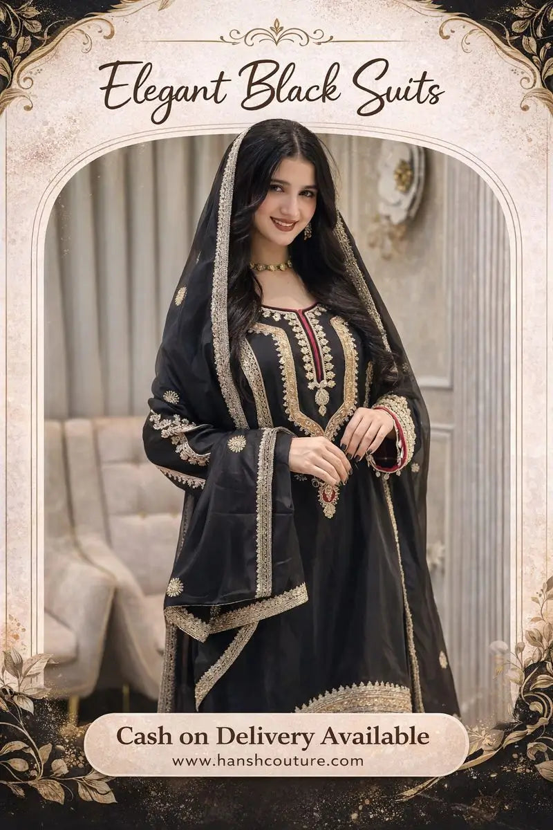 Embroidered Chinon Silk Kurti Palazzo Set with Dupatta