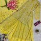 Embroidered Chinon Silk Kurti Plazzo Set for Festive and Wedding Wear